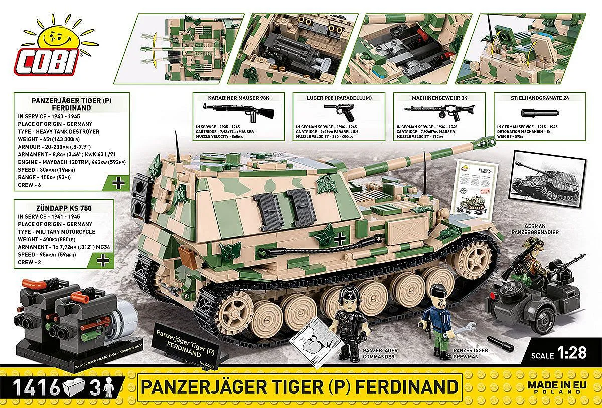 COBI 2581 Panzerjäger Tiger (P) Ferdinand - Limited Edition