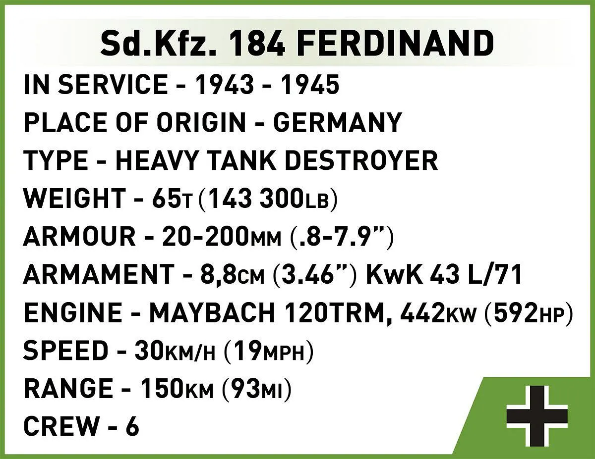 COBI 2583 Sd.Kfz. 184 Ferdinand