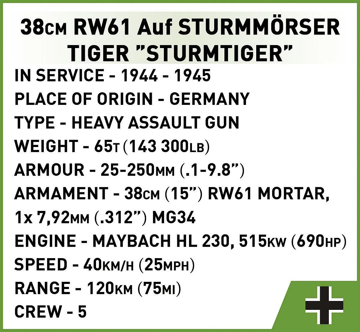 COBI 2584 Sturmtiger + Goliath - Limited Edition