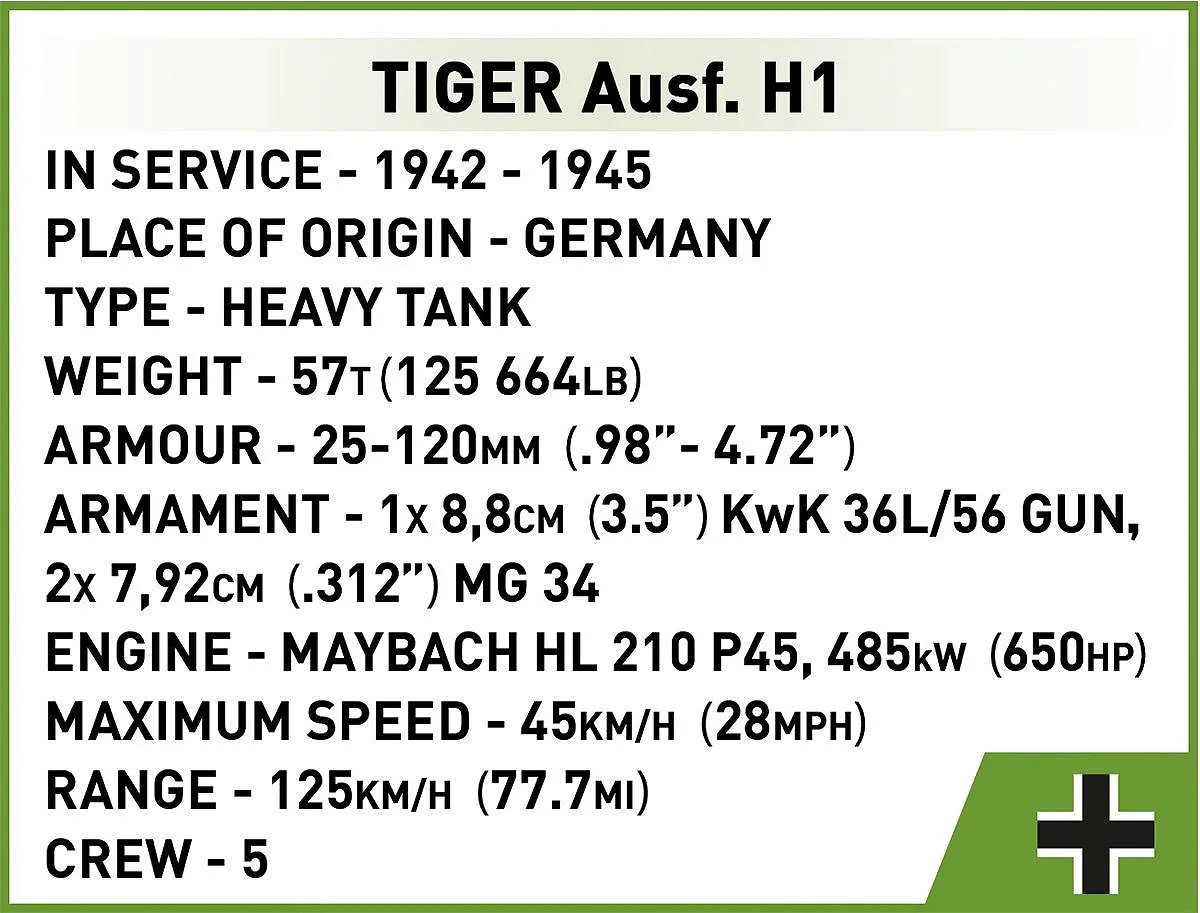 COBI 2586 Panzerkampfwagen VI Tiger - Limited Edition