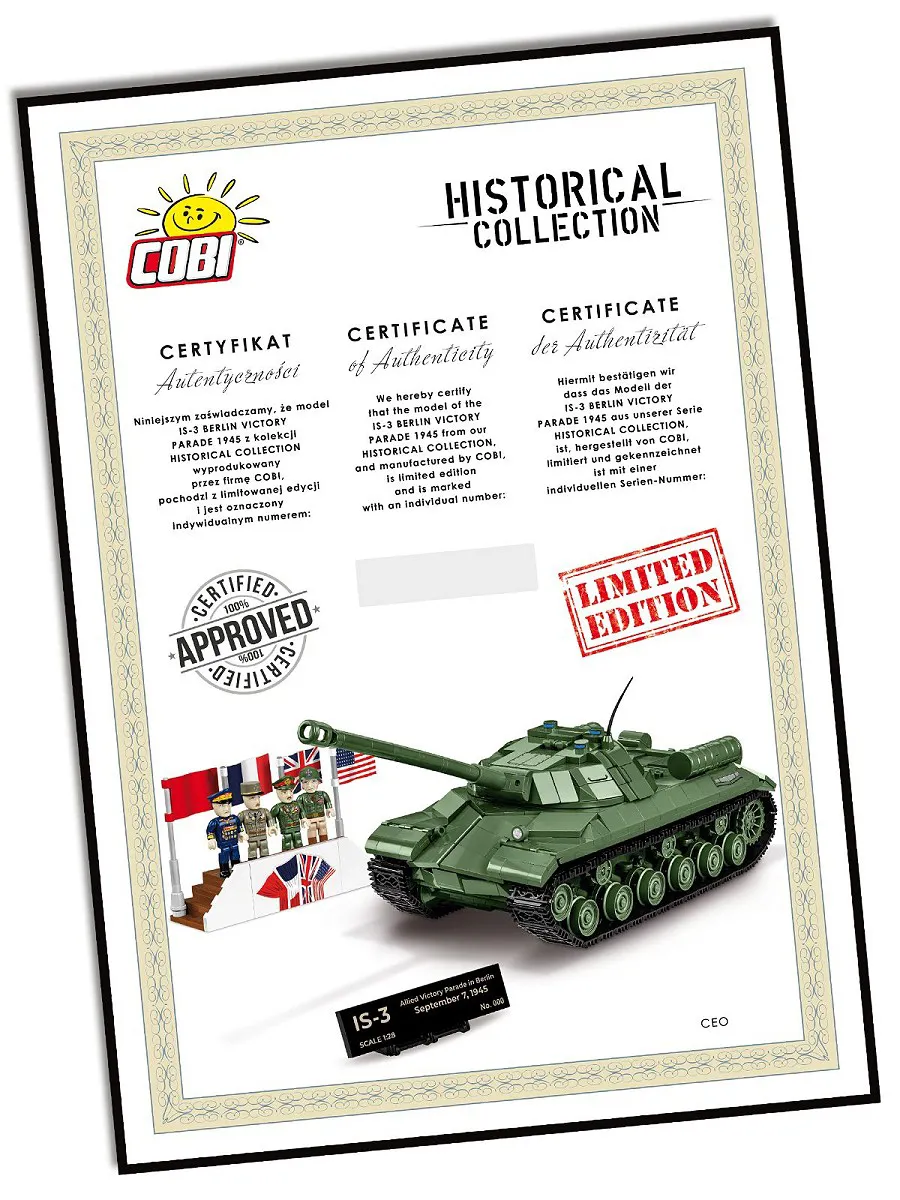 COBI 2589 IS-3 Berlin Victory Parade 1945 - Limited Edition