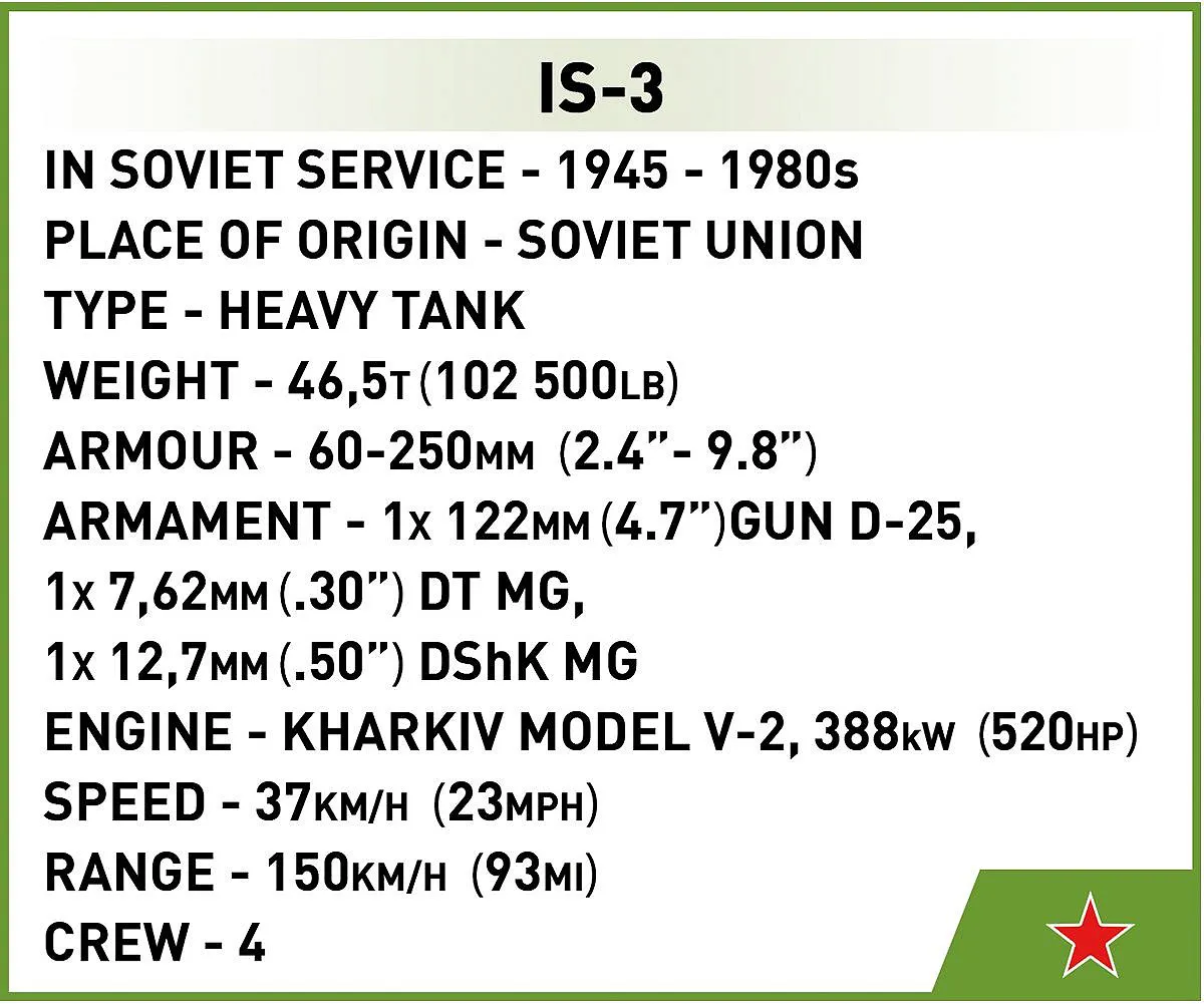 COBI 2589 IS-3 Berlin Victory Parade 1945 - Limited Edition