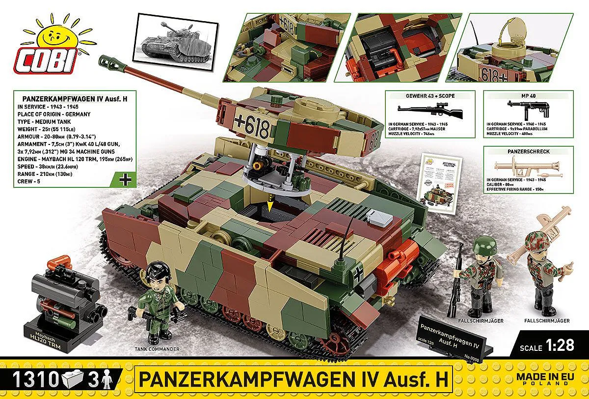 COBI 2591 Panzerkampfwagen IV Ausf. H - Limitierte Edition