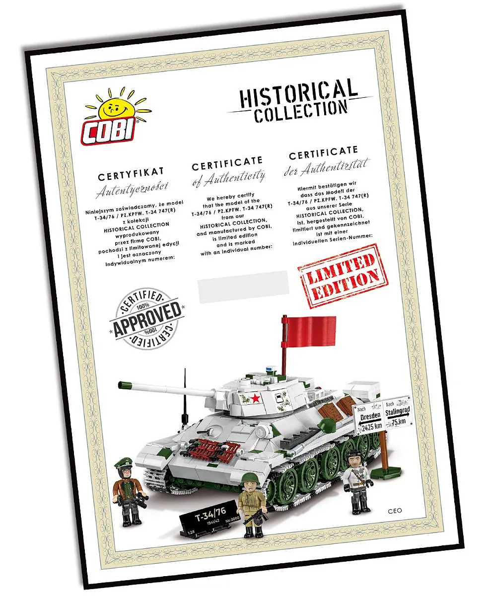 COBI 2594 T-34/76 / Pz.Kpfw. T-34 747 (r) - Limited Edition