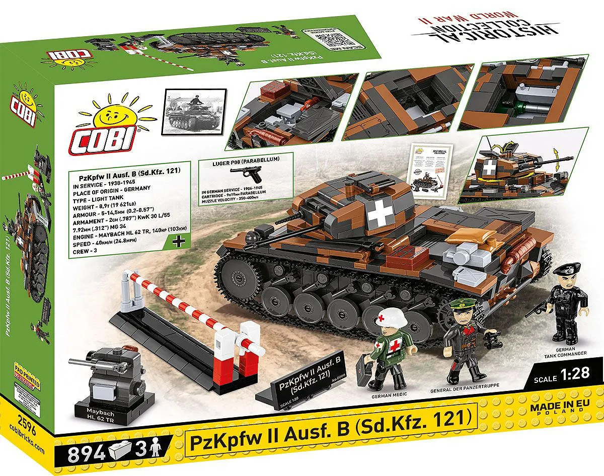 COBI 2596 PzKpfw II Ausf.B (Sd.Kfz.121) - Limited Edition