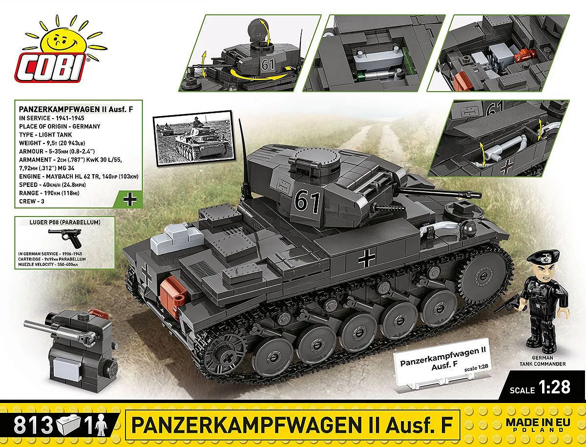 COBI 2597 Panzerkampfwagen II Ausf. F