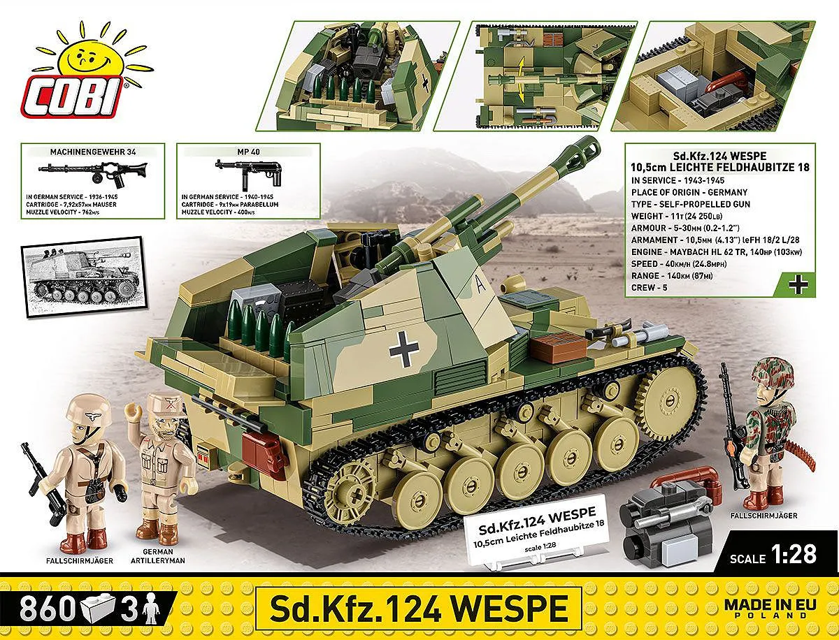 COBI 2598 Sd.Kfz.124 Wespe - Executive Edition