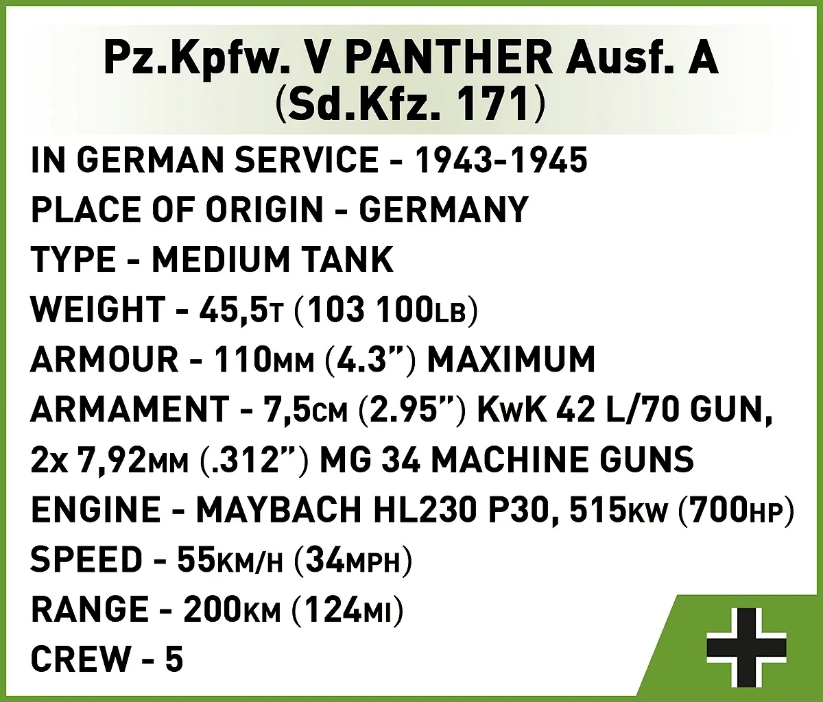 COBI 2654 Pz.Kpfw. V Panther Ausf. A