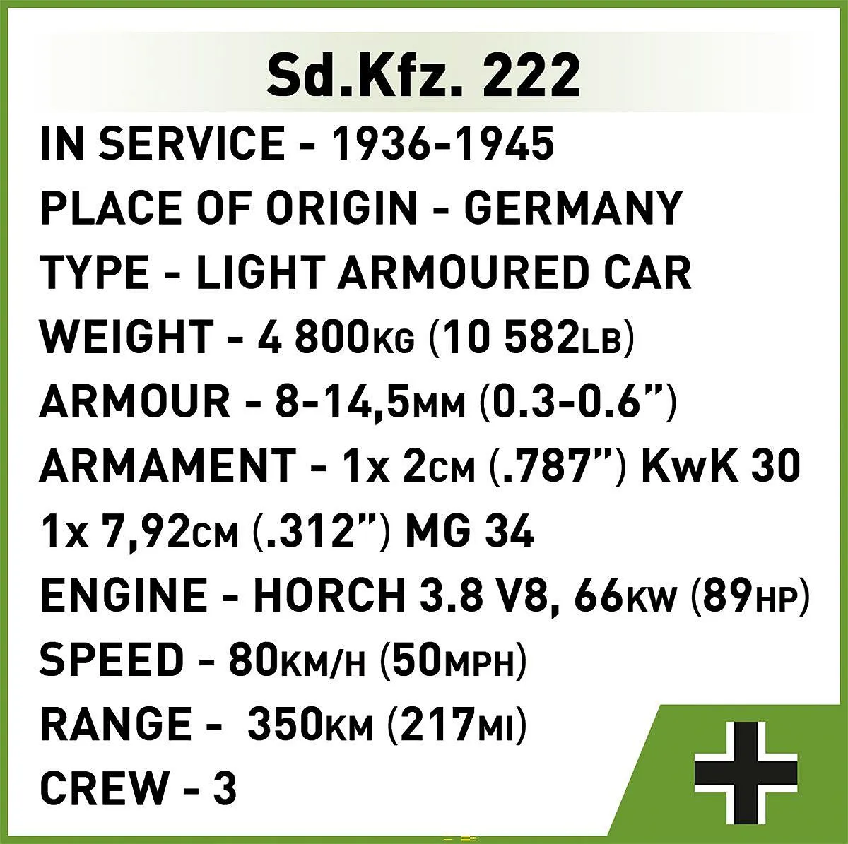 COBI 2656 Sd.Kfz. 222 vs TKS (September 1939) - Limited Edition