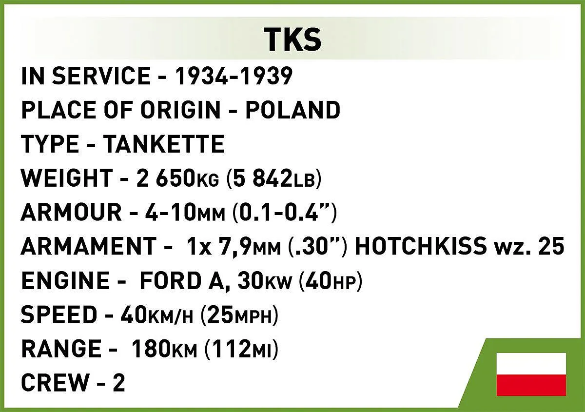 COBI 2656 Sd.Kfz. 222 vs TKS (September 1939) - Limited Edition