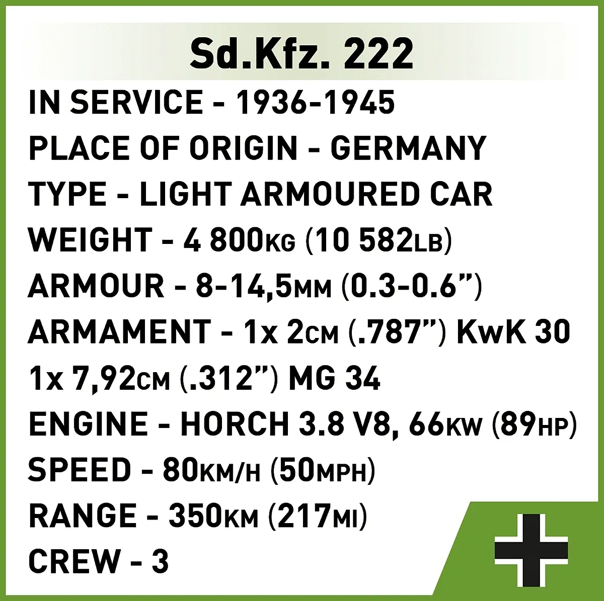 COBI 2657 Sd.Kfz. 222