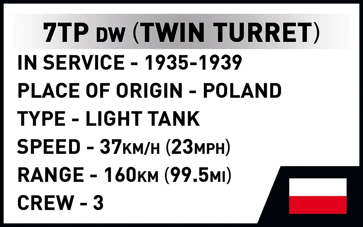 COBI 2659 Panzer I vs 7TP DW (September 1939) - Limited Edition