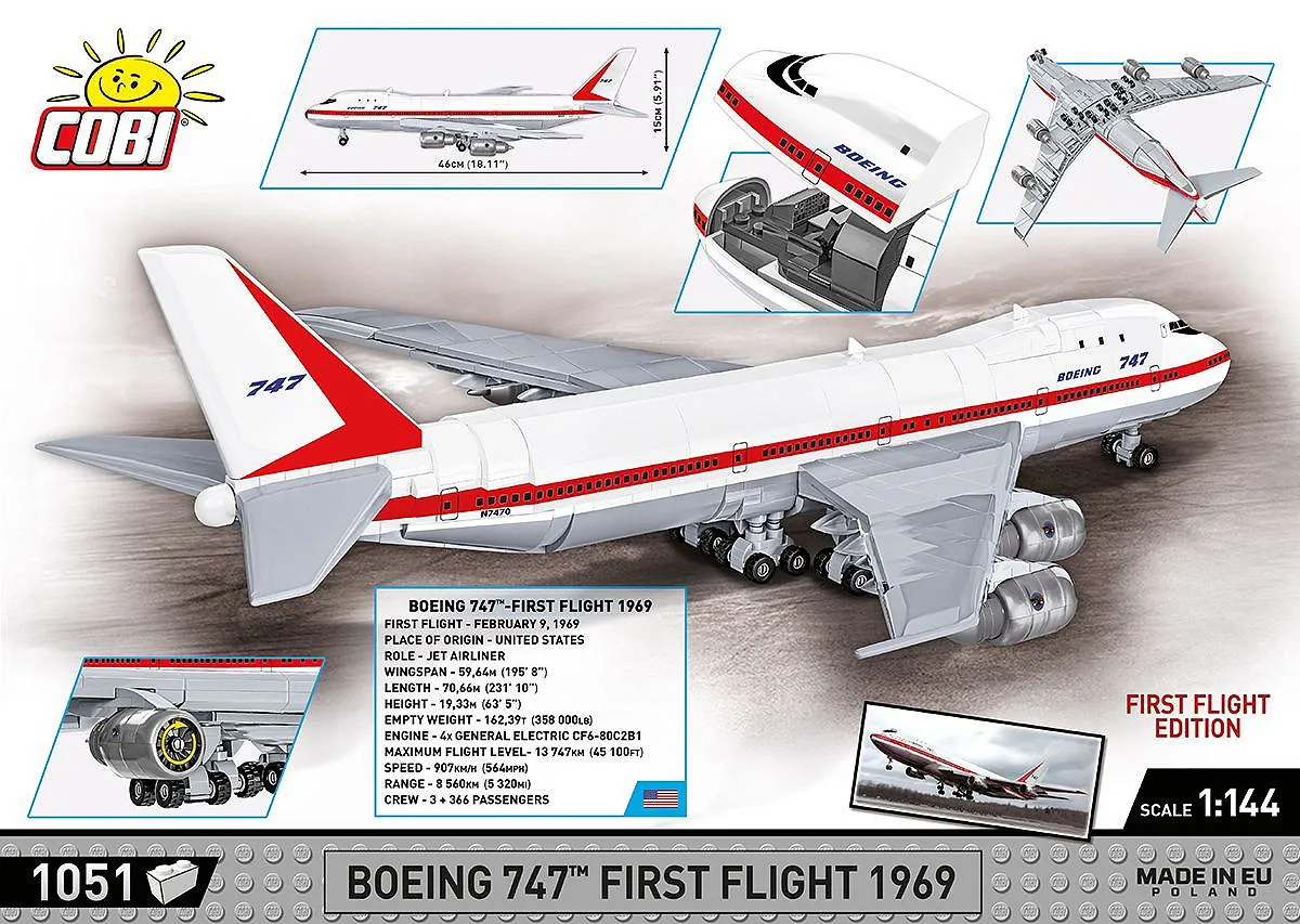 COBI 26609 Boeing 747 Erstflug 1969