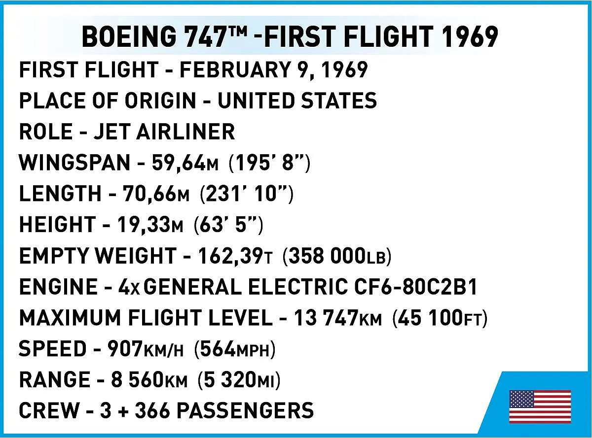 COBI 26609 Boeing 747 Erstflug 1969