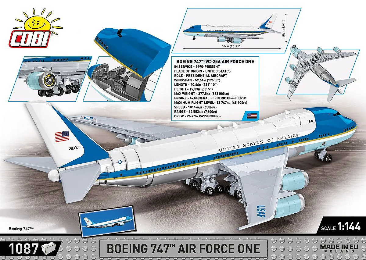 COBI 26610 Boeing 747 Air Force One