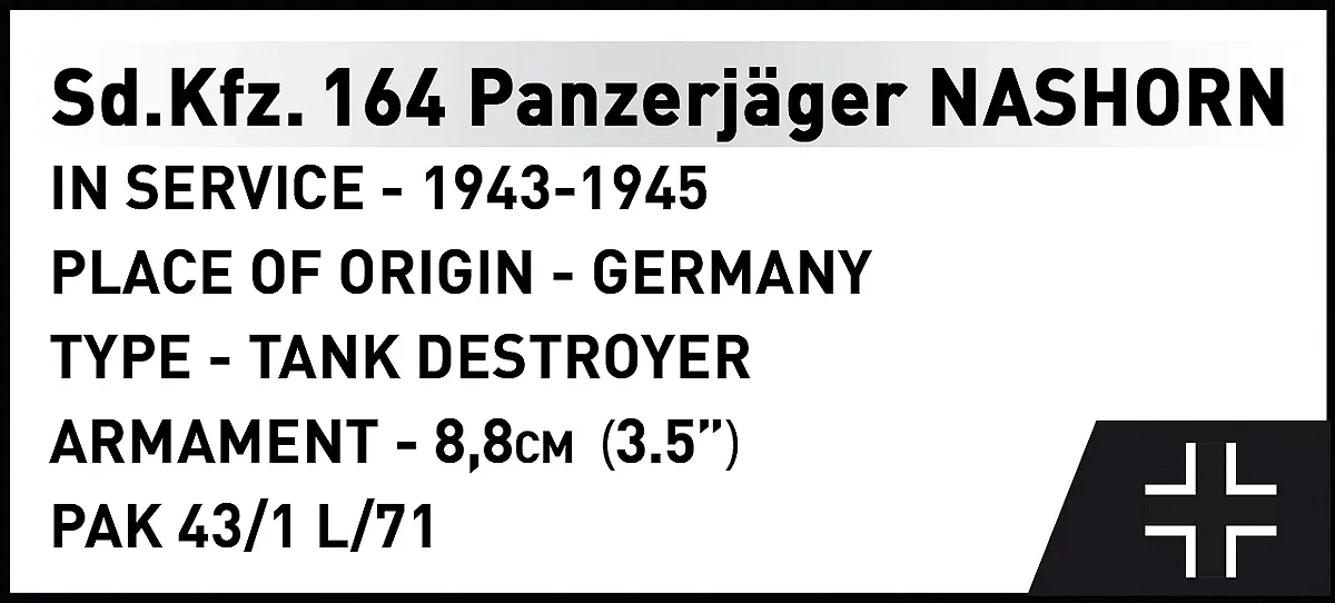 COBI 2662 Panzerjäger Nashorn - Limited Edition