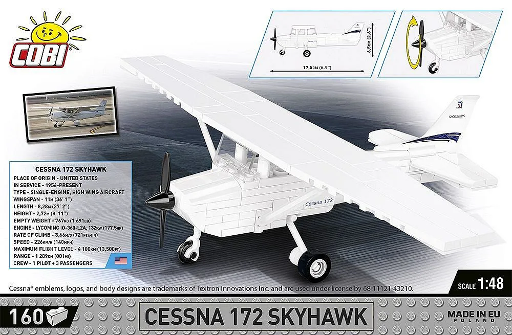 COBI 26620 Cessna 172 Skyhawk-Weiß