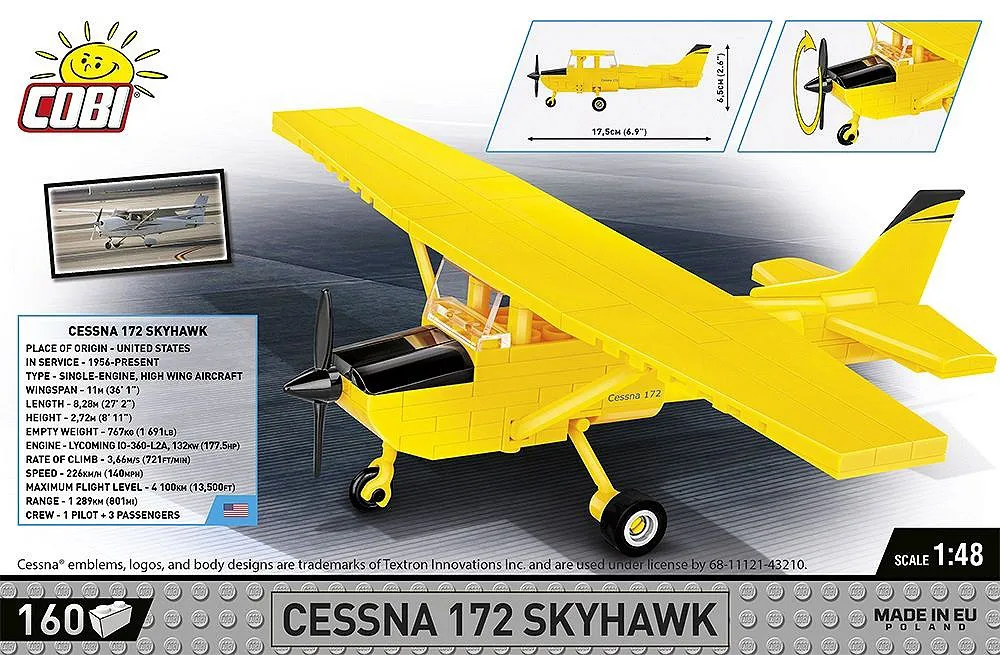 COBI 26621 Cessna 172 Skyhawk-Gelb