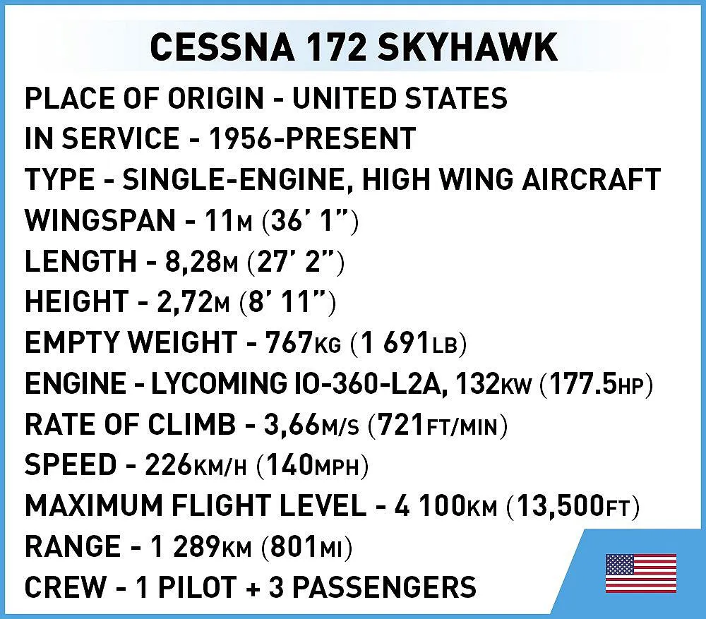 COBI 26621 Cessna 172 Skyhawk-Gelb