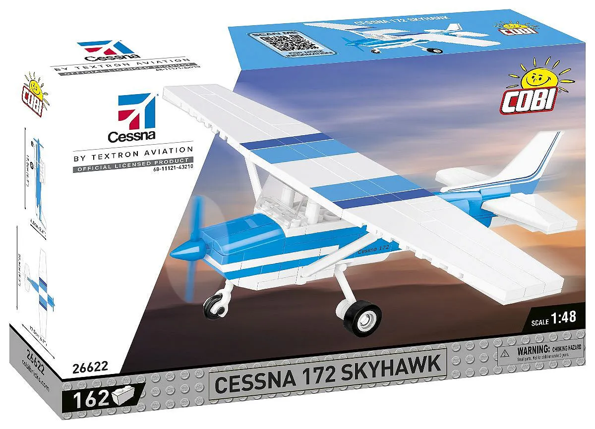 COBI 26622 Cessna 172 Skyhawk-Weiß-Blau