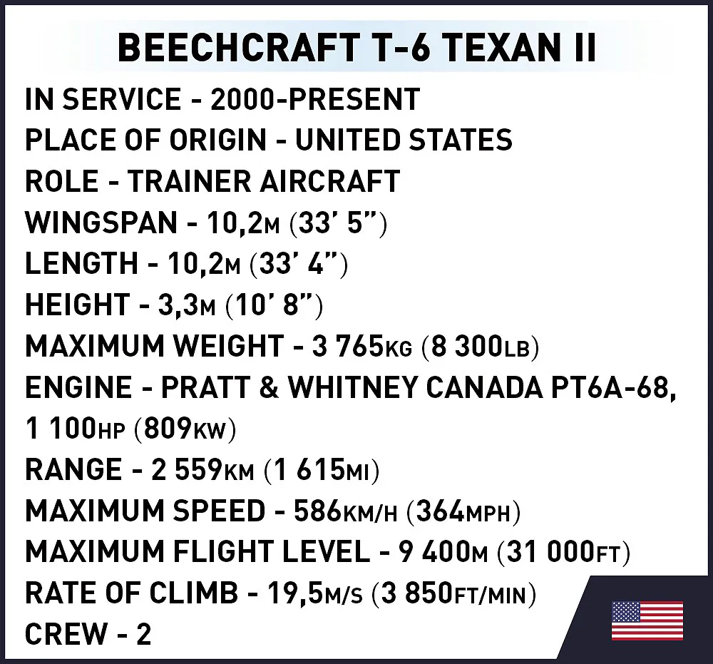COBI 26625 Beechcraft T-6 Texan II