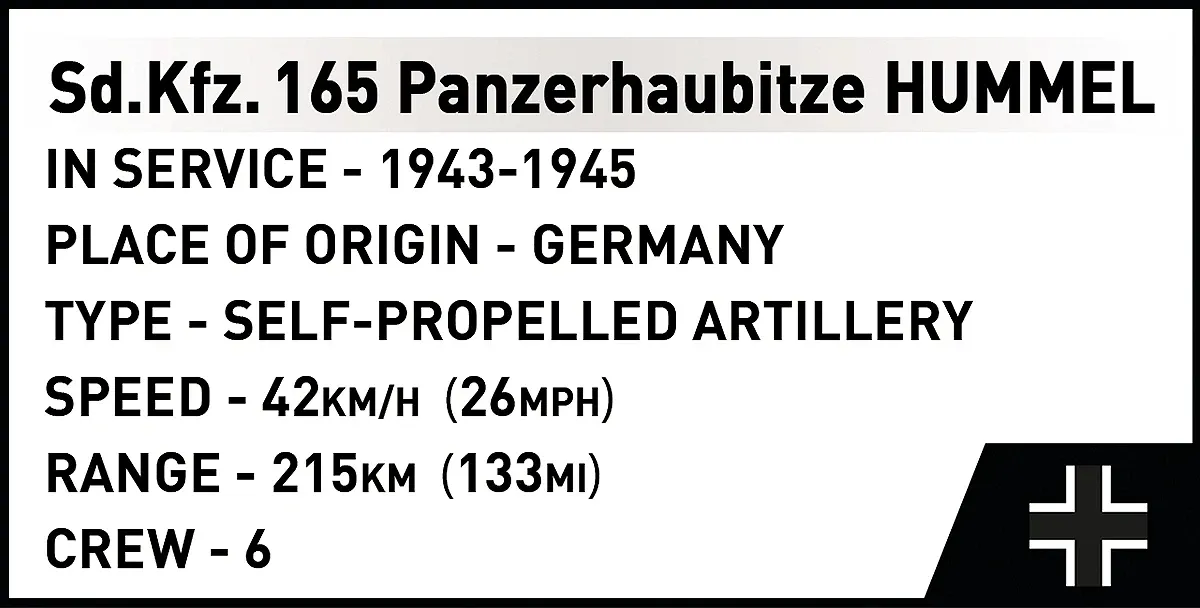 COBI 2663 Panzerhaubitze Hummel (Sd.Kfz.165)
