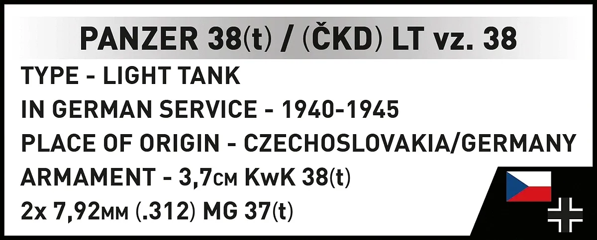 COBI 2666 Panzer 38(t) / (ČKD) LT vz.38