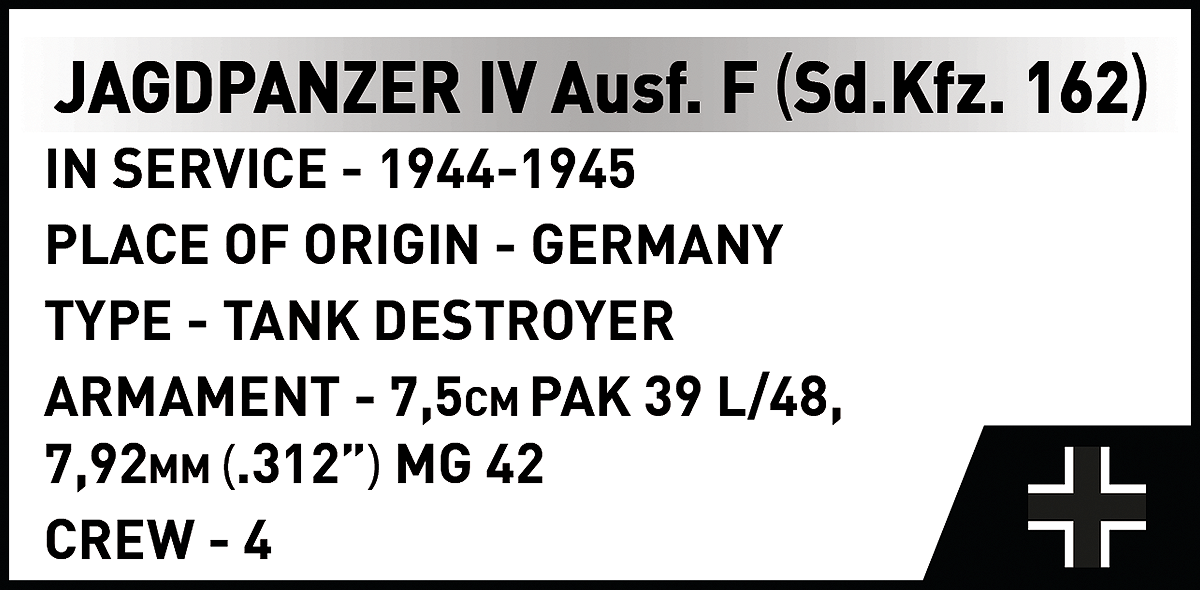 COBI 2667 Jagdpanzer IV Ausf.F (Sd.Kfz.162) - Limited Edition