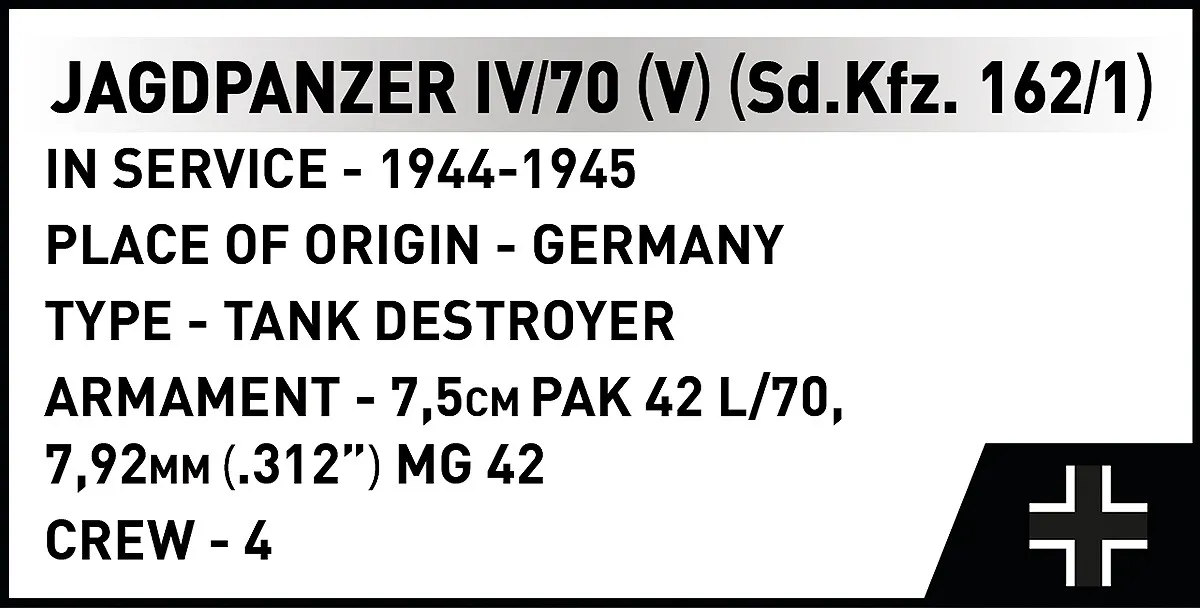 COBI 2668 Jagdpanzer IV/70 (V) (Sd.Kfz.162/1)