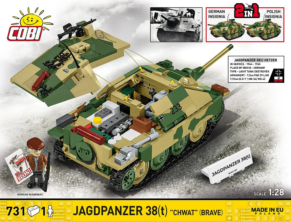 COBI 2670 Jagdpanzer 38(t) "Chwat" (Tapfer)
