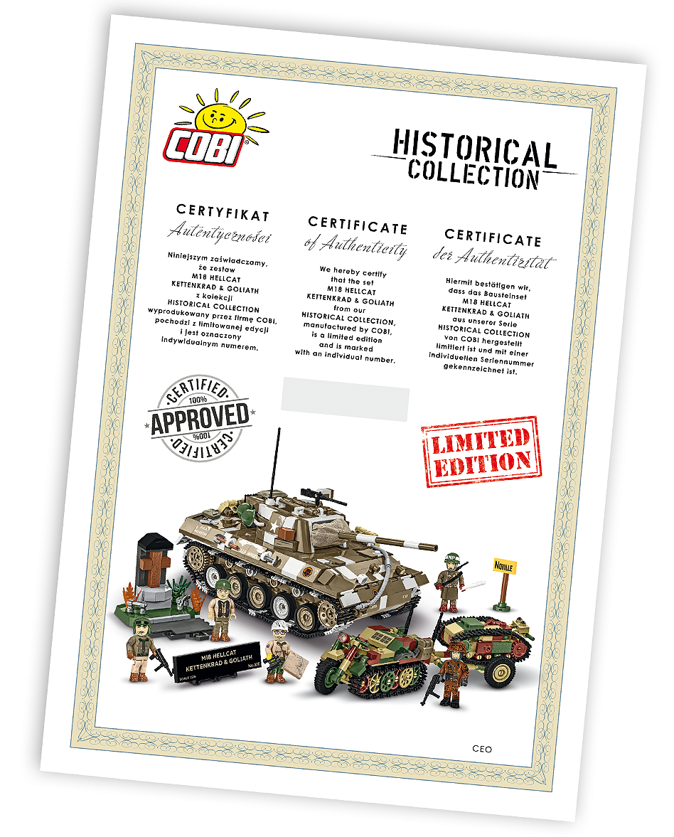 COBI 2678 M18 Hellcat - Kettenkrad & Goliath - Limitierte Auflage