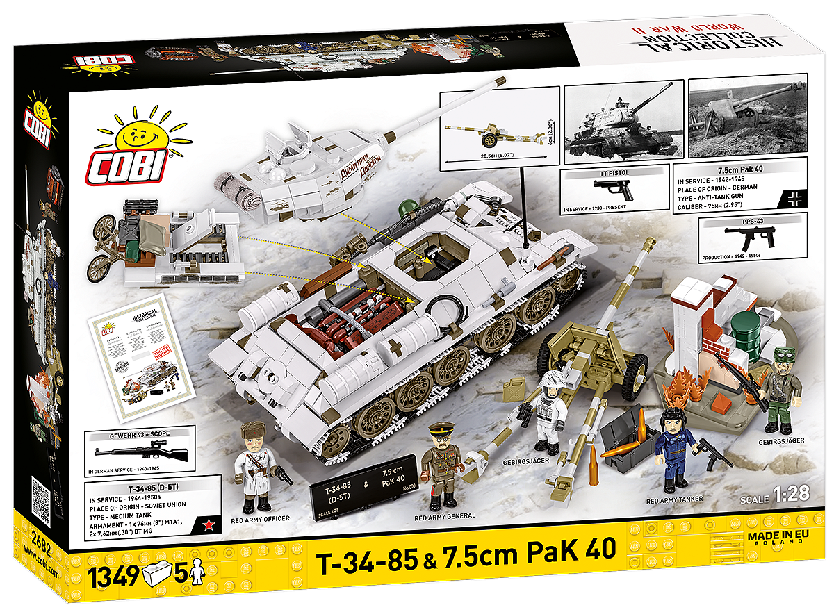 COBI 2682 T-34-85 & 7,5 cm Pak 40 - Limitierte Auflage