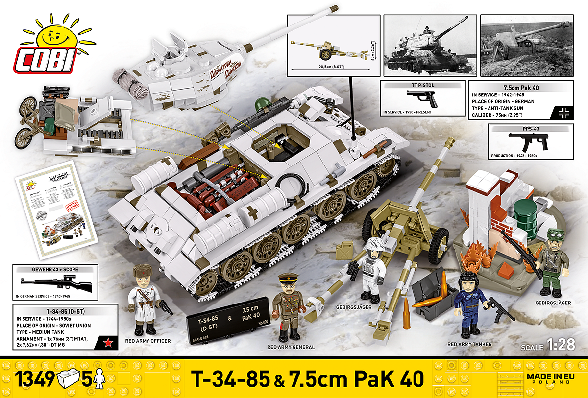 COBI 2682 T-34-85 & 7,5 cm Pak 40 - Limitierte Auflage