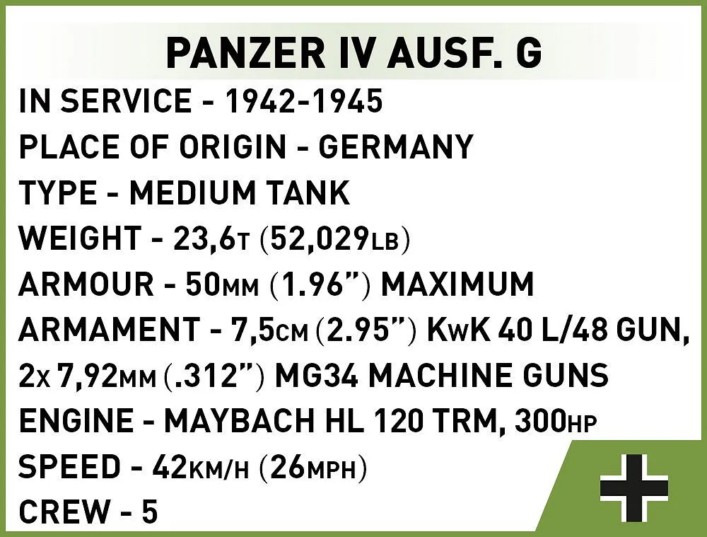 COBI 2714 Panzer IV Ausf.G