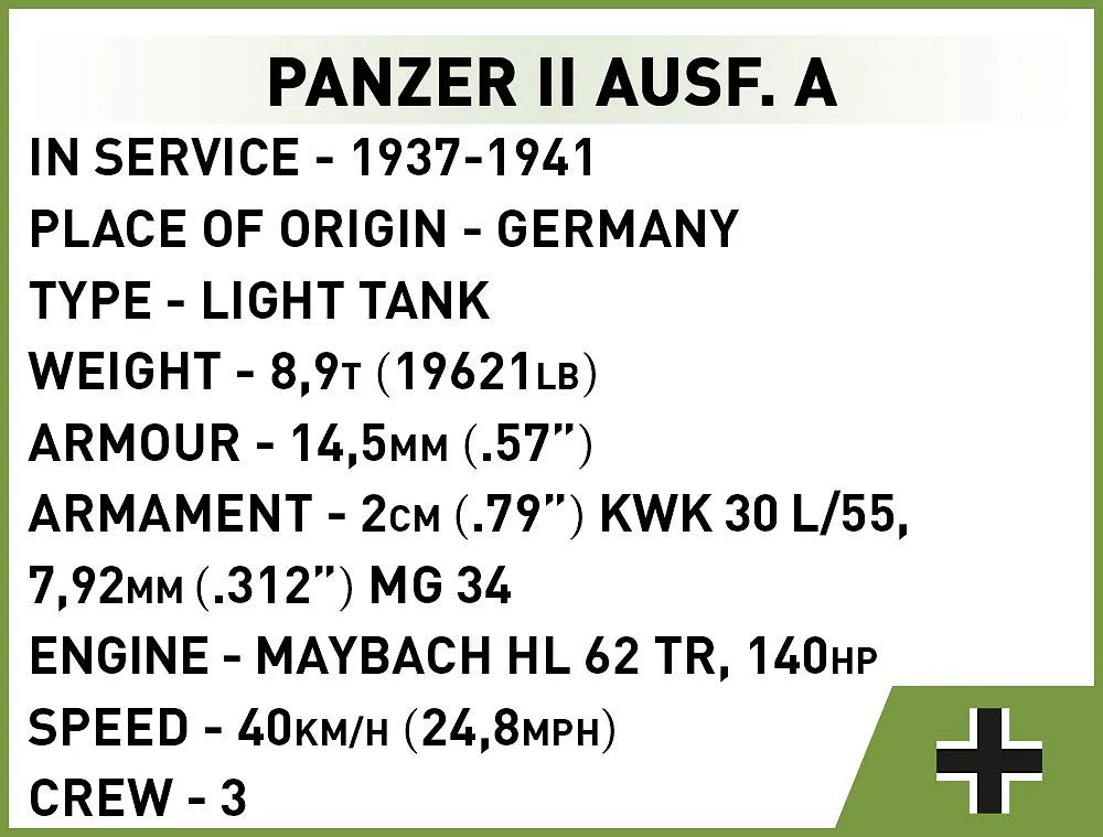 COBI 2718 Panzer II Ausf. A