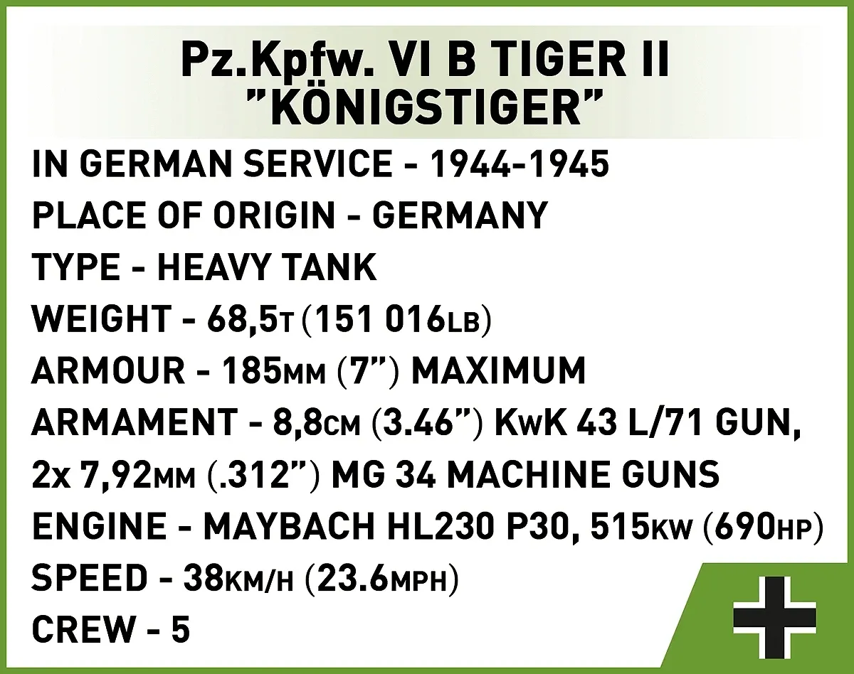 COBI 2732 Pz.Kpfw. VI B Tiger II Königstiger