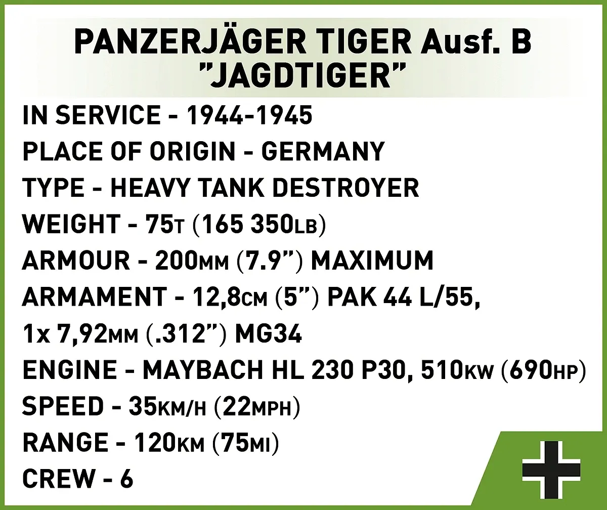 COBI 2733 Panzerjäger Tiger Ausf.B Jagdtiger