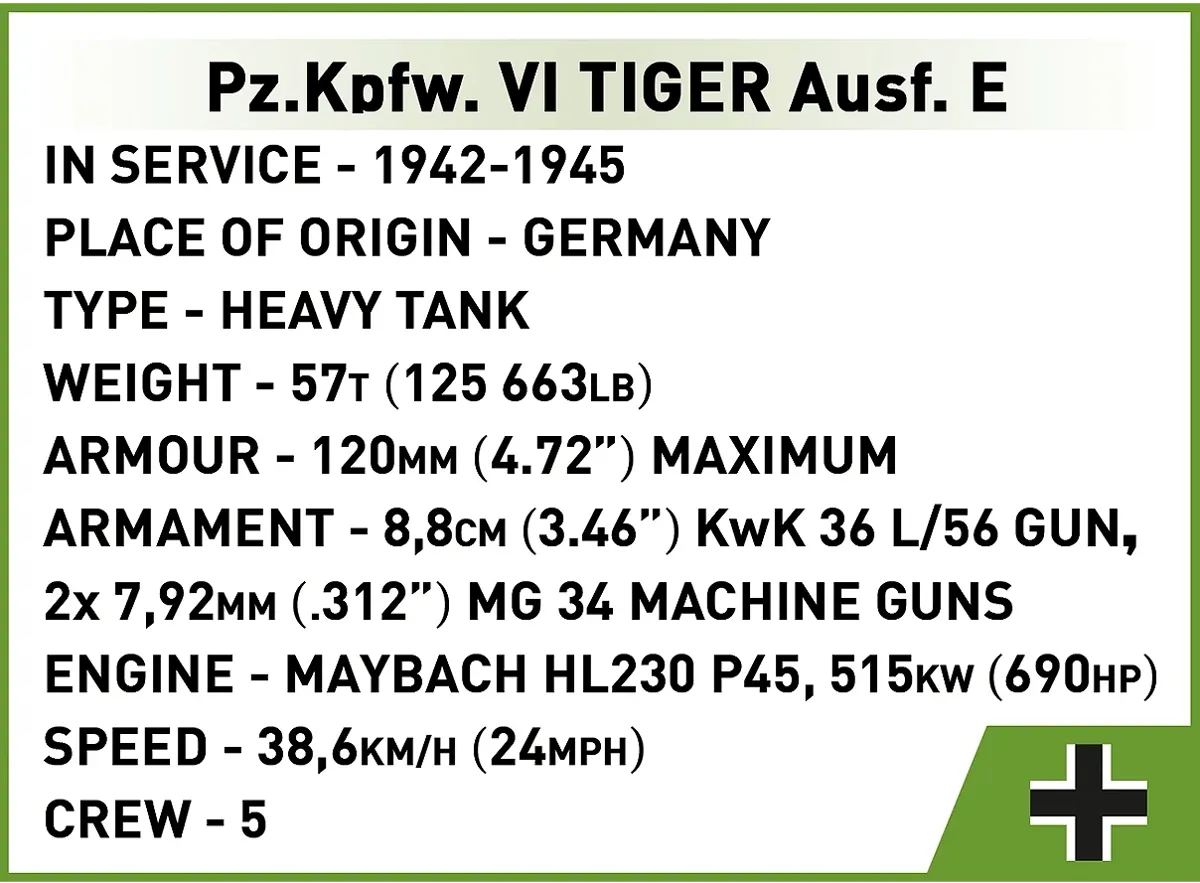 COBI 2735 Pz.Kpfw. VI Tiger Ausf.E