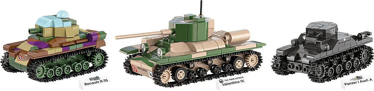 COBI 2740 Renault R35 - Valentine IX - Panzer I