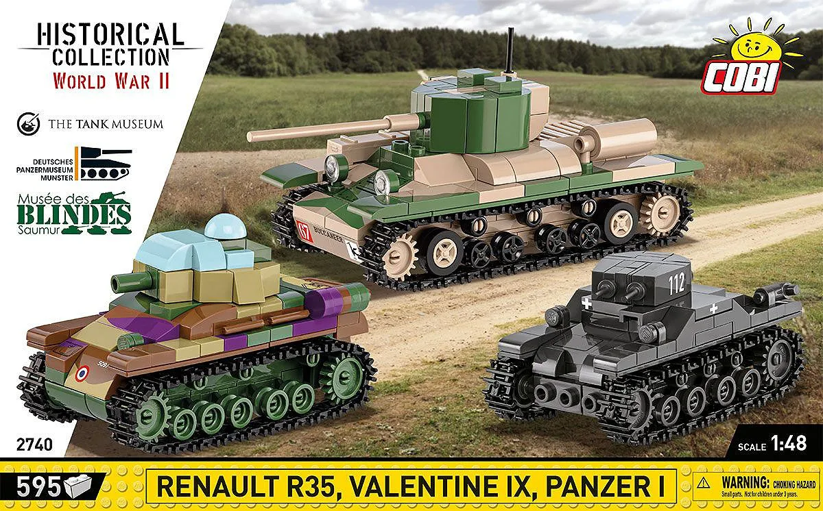 COBI 2740 Renault R35 - Valentine IX - Panzer I