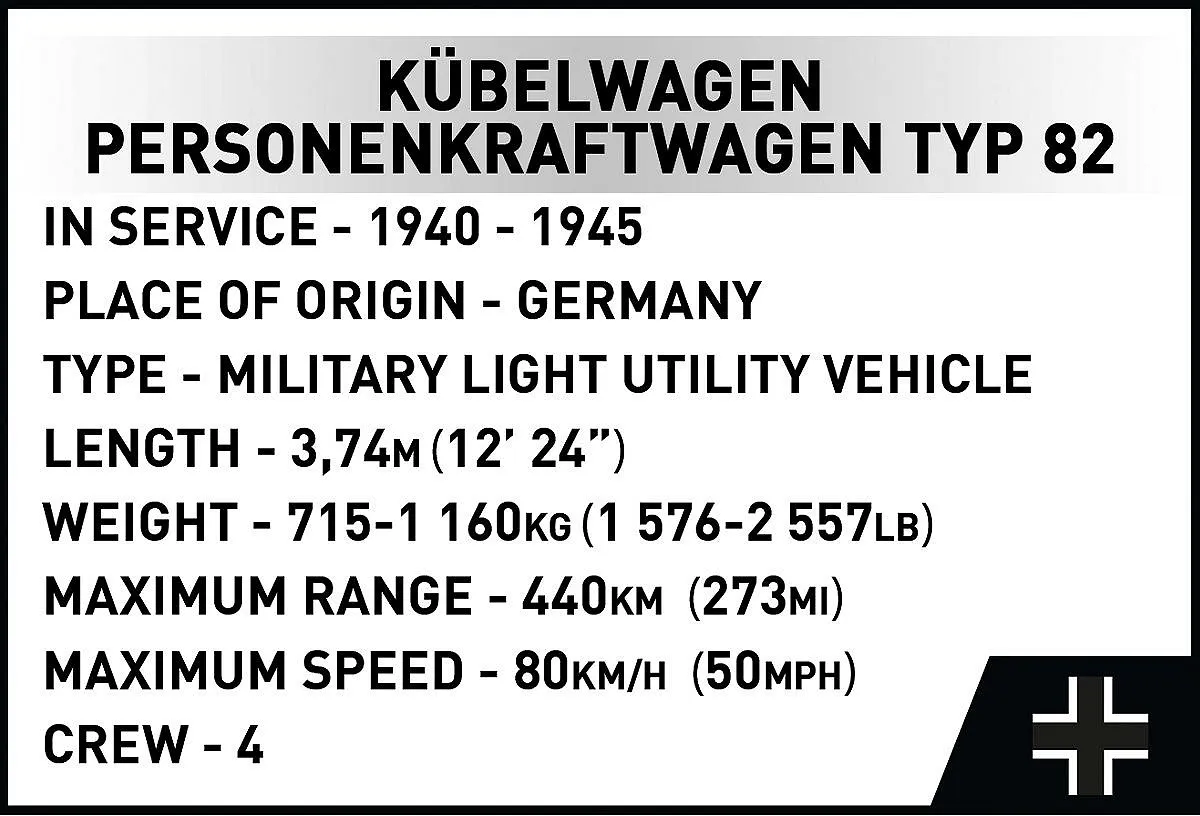 COBI 2802 Kübelwagen (PKW Typ 82) - Executive Edition