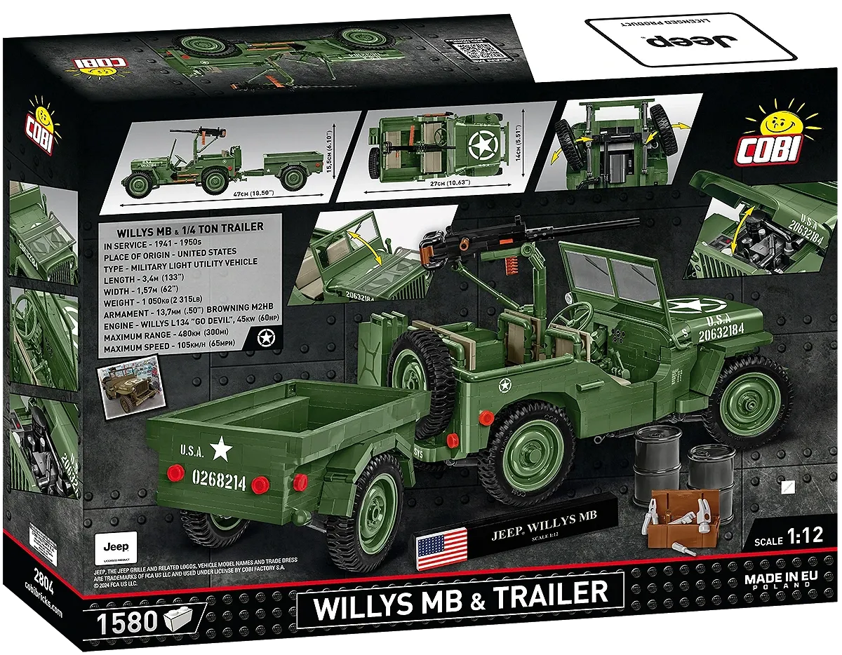 COBI 2804 Willys MB & Anhänger - Executive Edition