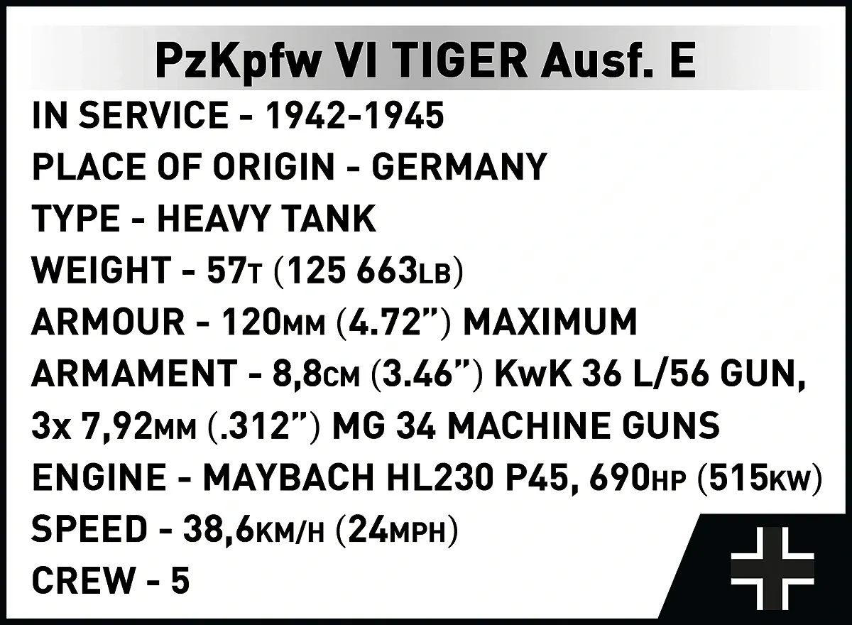 COBI 2807 PzKpfw VI Tiger Ausf. E - Executive Edition
