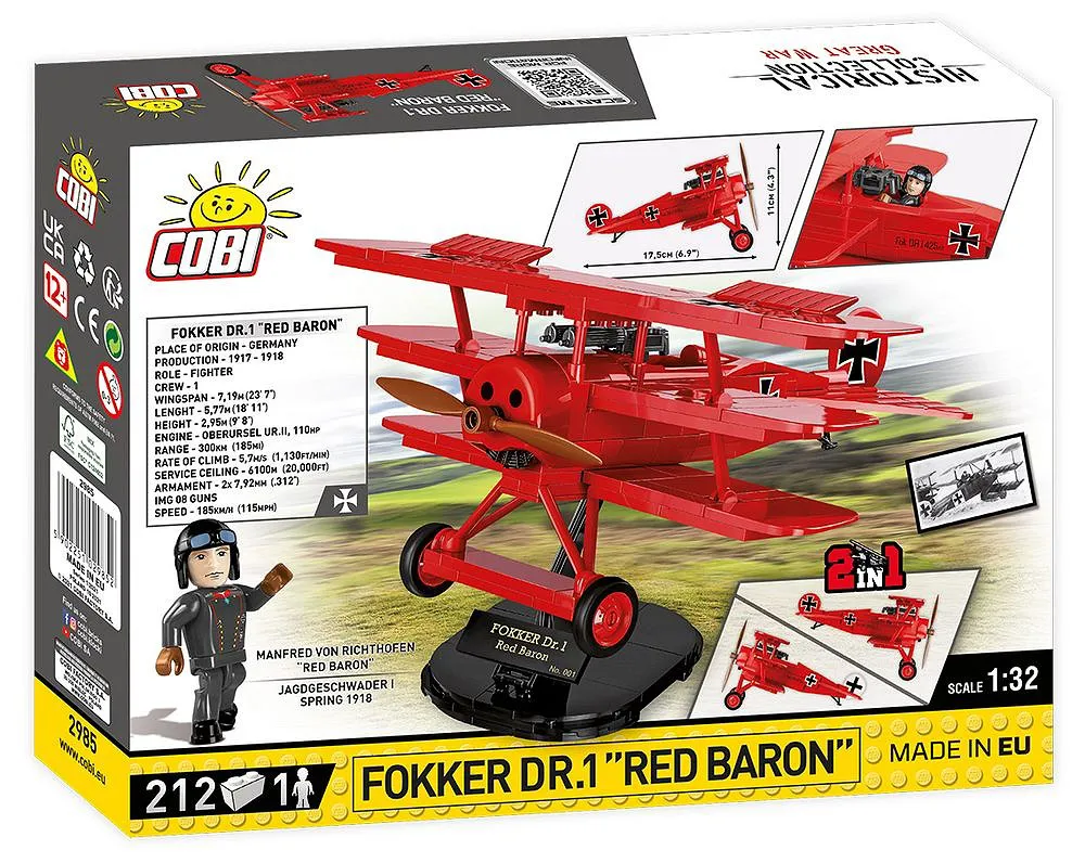 COBI 2985 Fokker Dr.1 Red Baron - Limited Edition