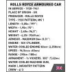 COBI 2988 Rolls-Royce Armoured Car 1920 Pattern Mk I