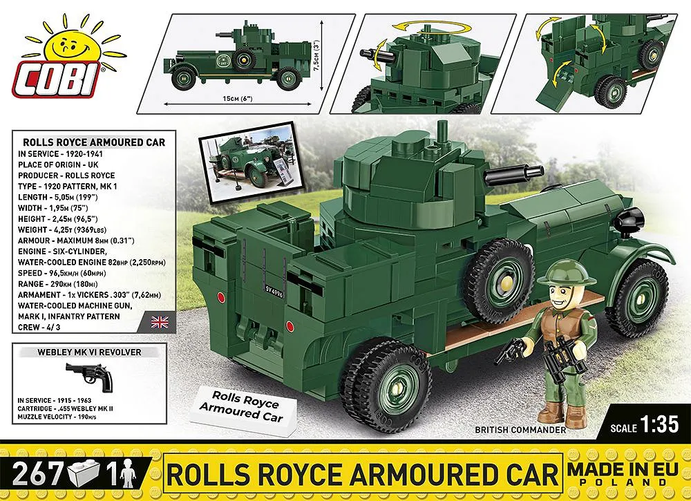 COBI 2988 Rolls-Royce Armoured Car 1920 Pattern Mk I