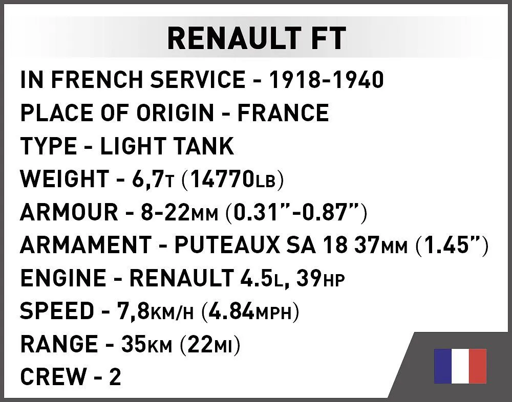 COBI 2991 Renault FT