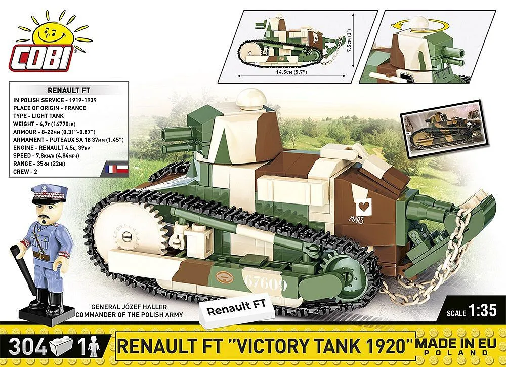 COBI 2992 Renault FT "Victory Tank 1920