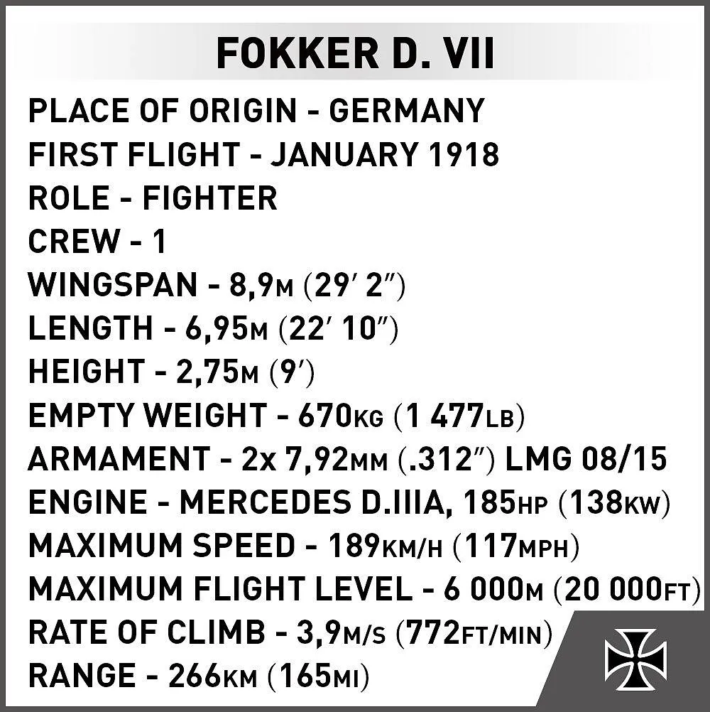 COBI 2994 Fokker D.VII