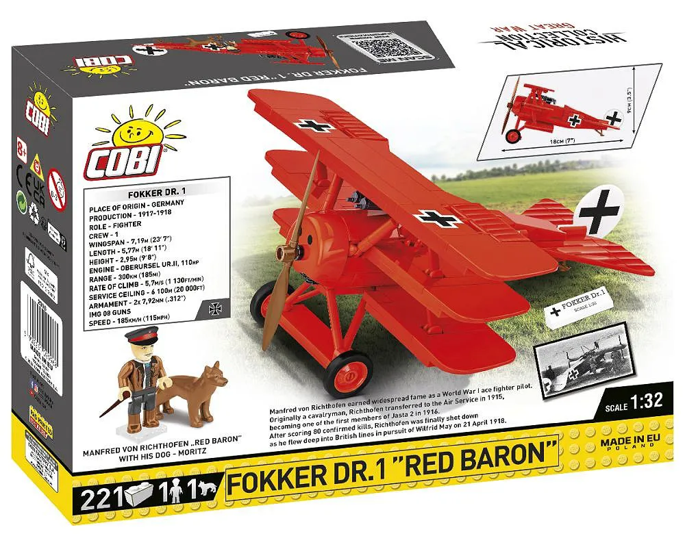 COBI 2996 Fokker Dr.1 Red Baron